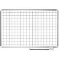 MasterVision MA0592830 48 inch x 36 inch White Grid Dry Erase Planning Board - 1 inch x 2 inch Grid