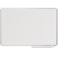 MasterVision MA0547830 48" x 36" White Grid Dry Erase Planning Board - 1" x 1" Grid