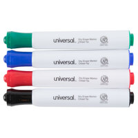 Universal UNV43650 Chisel Tip Desk Style Dry Erase Marker, Color Assortment - 4/Pack