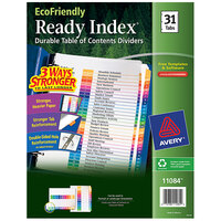 Avery® 11084 EcoFriendly Ready Index 31-Tab Multi-Color Table of Contents Dividers