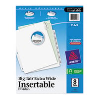 Avery® 11223 Big Tab Extra Wide 8-Tab Clear Insertable Tab Dividers