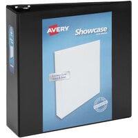 Avery 19750 Black Economy Showcase View Binder with 3 inch Round Rings