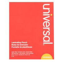 Universal UNV84622 9" x 11 1/2" Clear Laminating Pouch - 100/Box