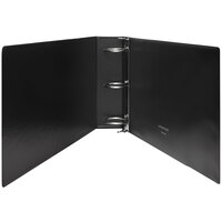 Universal UNV35423 11 inch x 17 inch Black Non-Stick Non-View Binder with 3 inch Round Rings and Spine Label Holder, Ledger