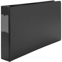 Universal UNV35421 11" x 17" Black Non-Stick Non-View Binder with 2" Round Rings and Spine Label Holder, Ledger