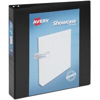 Avery 19650 Black Economy Showcase View Binder with 1 1/2 inch Round Rings