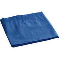Hoffmaster 220622 54 inch x 108 inch Cellutex Navy Blue Tissue / Poly Paper Table Cover - 25/Case