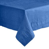 Hoffmaster 220622 54" x 108" Cellutex Navy Blue Tissue / Poly Paper Table Cover - 25/Case