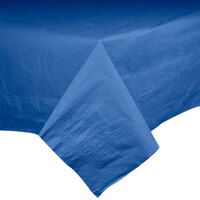 Hoffmaster 220622 54 inch x 108 inch Cellutex Navy Blue Tissue / Poly Paper Table Cover - 25/Case