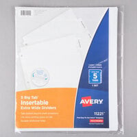 Avery® 11221 Big Tab Extra Wide 5-Tab Clear Insertable Tab Dividers