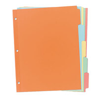 Avery® 11508 Write-On 5-Tab Multi-Color Paper Divider Set - 36/Box