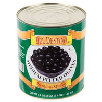 #10 Can Medium Pitted Black Olives - 6/Case