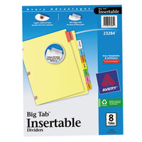 Avery® 23284 Big Tab 8-Tab Multi-Color Tab Dividers with Copper Reinforcements