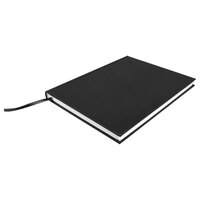 Universal UNV66353 10 1/4 inch x 7 5/8 inch Black Linen Casebound Hardcover Notebook - 150 Sheets