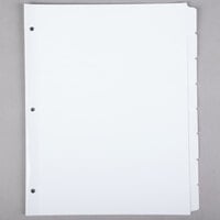 Universal UNV20818 White 8-Tab Write-On/Erasable Dividers