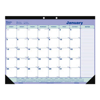 Blueline C181731 21 1/4 inch x 16 inch White Monthly January 2022 - December 2022 Desk Pad Calendar