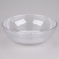 Cambro RSB15CW135 11.2 Qt. Clear Camwear Round Ribbed Bowl