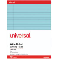 Universal UNV35880 Legal Rule Blue Perforated Note Pad, Letter - 12/Pack
