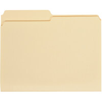 Universal UNV12112 Letter Size File Folder - Standard Height with 1/2 Cut Assorted Tab, Manila - 100/Box