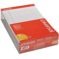 Universal UNV35881 Legal Rule Gray Perforated Note Pad, Letter - 12/Pack
