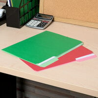 Universal UNV10506 Letter Size File Folder - Standard Height with 1/3 Cut Assorted Tab, Assorted Color - 100/Box