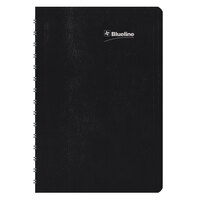 Blueline C21021T 5 inch x 8 inch Black January 2022 - December 2022 Duraglobe 30-Minute Appointment Daily Planner