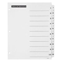 Avery Office Essentials 11670 Table 'n Tabs White 10-Tab Dividers