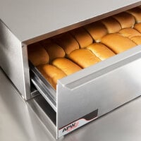 APW Wyott BWD-45 Hot Dog Bun Warmer for HR-45 Series Hot Dog Roller Grills - Holds 24 Buns, 208V