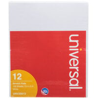 Universal UNV35613 3" x 5" Unruled White Scratch Pad 100 Sheets - 12/Pack