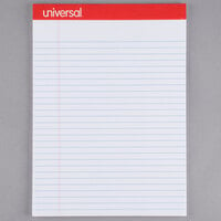 Universal UNV20630 Legal Ruled White Perforated Edge Writing Pad, Letter - 12/Pack