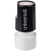 Universal UNV10080 3/4 inch Round Red Pre-Inked Smile Face Stamp