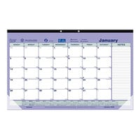Brownline C181700 17 3/4 inch x 10 7/8 inch Monthly January 2022 - December 2022 Desk Pad Calendar