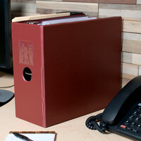 Universal UNV20709 Burgundy Non-View Binder with 5 inch Slant Rings and Spine Label Holder