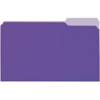 Universal UNV10525 Legal Size File Folder - Standard Height with 1/3 Cut Assorted Tab, Violet - 100/Box