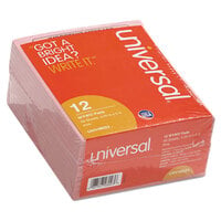 Universal UNV48023 4 1/2 inch x 5 1/2 inch Pink Important Message Pad 50 Sheets - 12/Pack