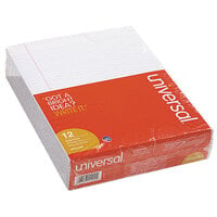 Universal UNV41000 Narrow Rule White Glue Top Writing Pad, Letter - 12/Pack