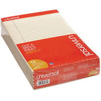 Universal UNV35882 Legal Rule Ivory Perforated Note Pad, Letter - 12/Pack