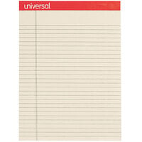 Universal UNV35882 Legal Rule Ivory Perforated Note Pad, Letter - 12/Pack