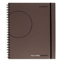 At-A-Glance 80620430 8 3/8 inch x 11 inch Gray Two Day Per Page Planning Notebook