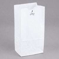 4 lb. White Paper Bag - 500/Bundle