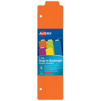 Avery® 24908 3 inch x 11 1/2 inch Assorted Color Plastic Tabbed Snap-In Bookmark Divider - 5/Pack