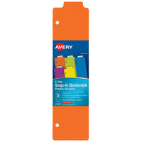 Avery® 24908 3" x 11 1/2" Assorted Color Plastic Tabbed Snap-In Bookmark Divider - 5/Pack