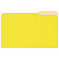 Universal UNV10524 Legal Size File Folder - Standard Height with 1/3 Cut Assorted Tab, Yellow - 100/Box