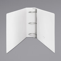 Universal UNV35424 11 inch x 17 inch White Non-Stick Non-View Binder with 3 inch Round Rings and Spine Label Holder, Ledger