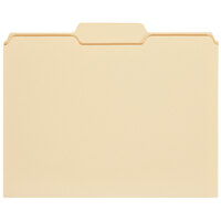 Universal UNV12122 Letter Size File Folder - Standard Height with 1/3 Cut Center Tab, Manila - 100/Box