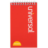 Universal UNV20435 5" x 3" Orange Top Wirebound Narrow Ruled Memo Book   - 12/Pack