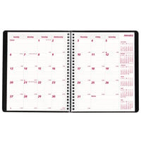 Brownline CB1200BLK 7 1/8 inch x 8 7/8 inch Black December 2021 - January 2023 Essential Collection 14-Month Planner