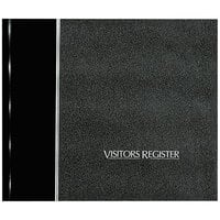 Rediform 57802 8 1/2 inch x 9 7/8 inch Black Hardcover Visitor Register Book with 128 Pages