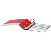 Universal UNV35413 Red Economy Non-Stick Non-View Binder with 3 inch Round Rings and Spine Label Holder