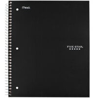 Five Star 72057 Black College Rule 1 Subject Wirebound Notebook, Letter - 100 Sheets